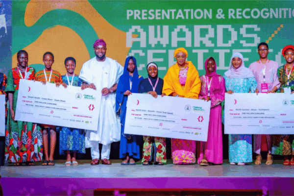 First Lady of Nigeria Celebrates 111 Young Female Winners of National Girls in ICT Competition