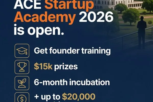 ‎Call for Applications: ACE Startup Academy 2026 For Entrepreneurs Up to $20,000 Grant