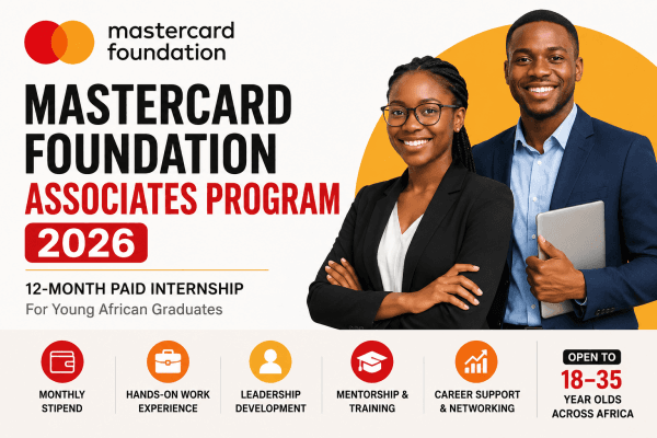 ‎Mastercard Foundation Associates Program Cohort 2 with Jobberman 2026: Apply Now for 12-Month Paid Work Placements Across West Africa