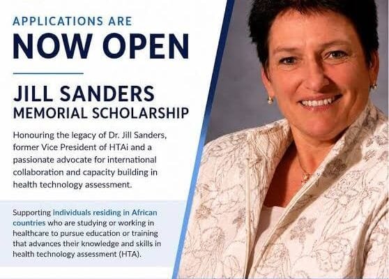 Apply for Jill Sanders Memorial Scholarship 2026: CAD $20,000 for African Health Technology Assessment Professionals